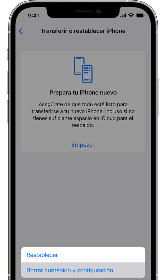 Cómo restablecer el iPhone, iPad o iPod touch a la configuración de fábrica