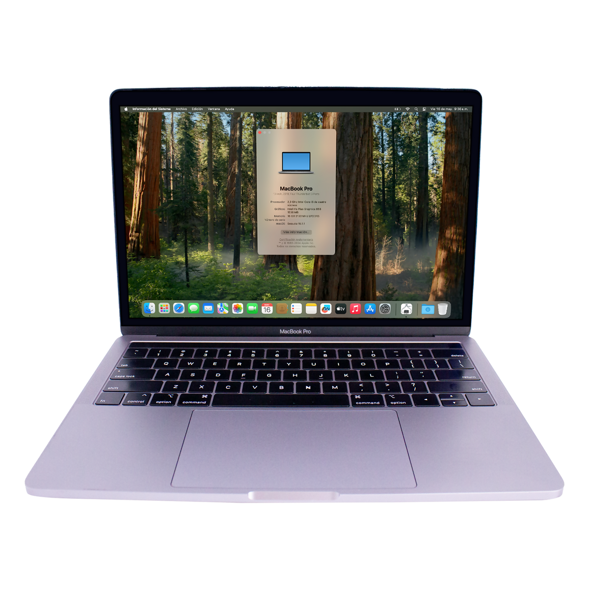 MacBook Pro Apple Ci5 16GB RAM 500 SSD 13.3" 2018